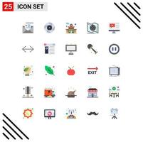 25 Creative Icons Modern Signs and Symbols of education navigate shutter map direction Editable Vector Design Elements