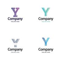 Letter Y Big Logo Pack Design Creative Modern logos design for your business vector