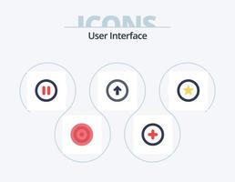 User Interface Flat Icon Pack 5 Icon Design. user. favorite. pause. up. user vector