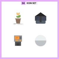 Pack of 4 Modern Flat Icons Signs and Symbols for Web Print Media such as adventure bankomat obstacle fashion cashpoint Editable Vector Design Elements