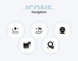 paquete de iconos de glifos de navegación 5 diseño de iconos. ubicación de la barra. ubicación. mapa. destino. alfiler vector