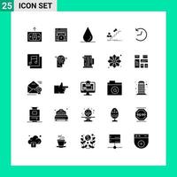 Modern Set of 25 Solid Glyphs and symbols such as albums logo water twitter leader Editable Vector Design Elements