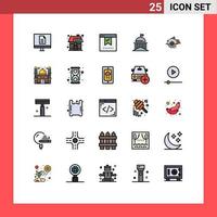 Set of 25 Modern UI Icons Symbols Signs for green city power okay good Editable Vector Design Elements