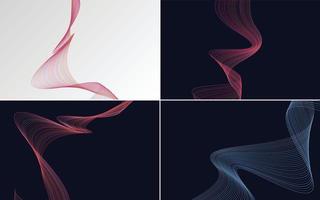 Modern wave curve abstract vector background for a trendy presentation