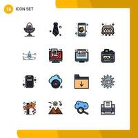 16 Creative Icons Modern Signs and Symbols of water eggs tie egg speaker Editable Creative Vector Design Elements