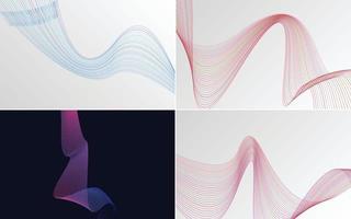 Modern wave curve abstract vector background for a futuristic presentation