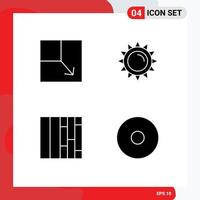 Set of Commercial Solid Glyphs pack for expand multimedia sun spring Layer Editable Vector Design Elements