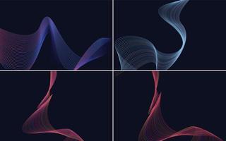 fondo de vector abstracto de curva de onda moderna para una presentación dinámica