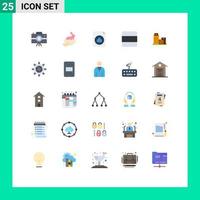 25 Creative Icons Modern Signs and Symbols of real building cloud vertical layout Editable Vector Design Elements