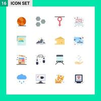 16 Thematic Vector Flat Colors and Editable Symbols of wallpaper optical boy optometrist men Editable Pack of Creative Vector Design Elements