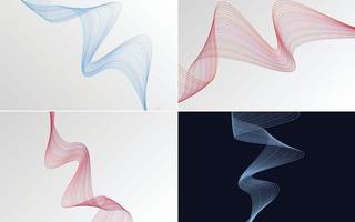 Create a unique look with this set of 4 vector geometric backgrounds