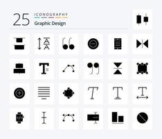 Design 25 Solid Glyph icon pack including center. mirror. add. horizontal. text vector