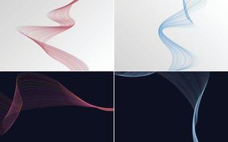 Modern wave curve abstract vector background for a vibrant presentation