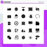 25 Creative Icons Modern Signs and Symbols of cd ladder working construction lamp Editable Vector Design Elements