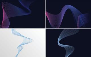 Enhance your design with this pack of 4 vector geometric backgrounds