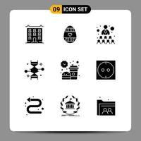 9 Creative Icons Modern Signs and Symbols of genetic research genetic engineering holidays dna work Editable Vector Design Elements