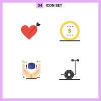 4 Creative Icons Modern Signs and Symbols of arrow great business office product Editable Vector Design Elements