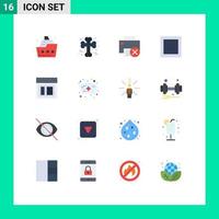 16 Universal Flat Color Signs Symbols of design layout halloween printer gadget Editable Pack of Creative Vector Design Elements