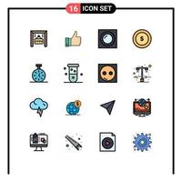 16 Creative Icons Modern Signs and Symbols of count time lamp stopwatch dollar Editable Creative Vector Design Elements