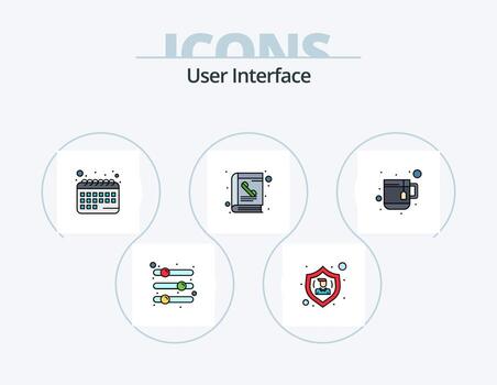 diseño de iconos del paquete de iconos llenos de línea de interfaz de usuario 5. preferencia. igualada. gente. configuración. cerrar vector
