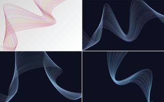 Modern wave curve abstract vector background for a lively presentation