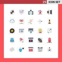 conjunto de 25 iconos de ui modernos símbolos signos para elementos de diseño vectorial editables de la torre del corazón del terremoto de la boda horizontal vector