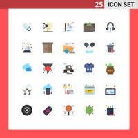 25 Creative Icons Modern Signs and Symbols of hardware audio certificate wallet cash Editable Vector Design Elements