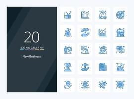 20 New Business Blue Color icon for presentation vector