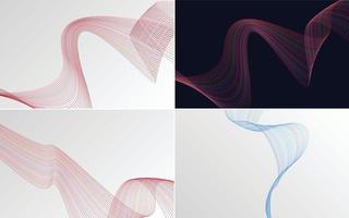 Create a modern look with this pack of 4 vector geometric backgrounds