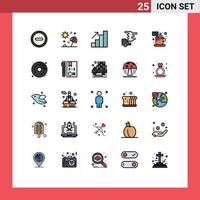 Set of 25 Modern UI Icons Symbols Signs for hot pollution analytics gas car Editable Vector Design Elements