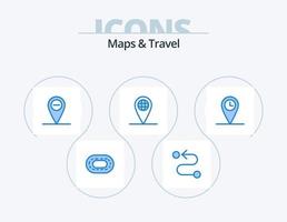 Mapas y diseño de iconos del paquete de iconos azules de viaje 5. . geo. . ubicación vector