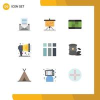 9 Creative Icons Modern Signs and Symbols of collage megaphone marketing announce court Editable Vector Design Elements