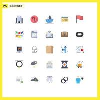 Universal Icon Symbols Group of 25 Modern Flat Colors of ui basic city object controller Editable Vector Design Elements