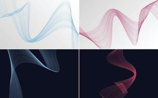 Collection of geometric minimal lines pattern set vector