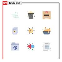 Universal Icon Symbols Group of 9 Modern Flat Colors of decentralized invoice box money dollar Editable Vector Design Elements