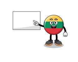 lithuania flag illustration doing a presentation vector