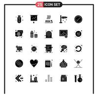 Set of 25 Modern UI Icons Symbols Signs for wind airflow marketing spa heat Editable Vector Design Elements