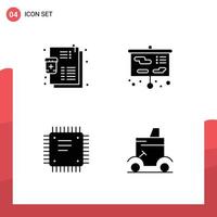 Group of Modern Solid Glyphs Set for illness circuit board recipe school motherboard Editable Vector Design Elements