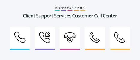 Call Line 5 Icon Pack Including call. ring. telephone. telephone. contact. Creative Icons Design vector