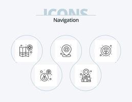 paquete de iconos de línea de navegación 5 diseño de iconos. ciudad. mapa. encontrar. ciudad. monitor vector