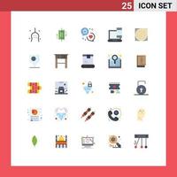 Set of 25 Modern UI Icons Symbols Signs for laptop computer phone marketing like Editable Vector Design Elements