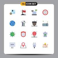 Universal Icon Symbols Group of 16 Modern Flat Colors of laboratory equipment ai chemistry valentine Editable Pack of Creative Vector Design Elements