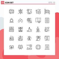 25 Creative Icons Modern Signs and Symbols of hardware line festival computer mechanism Editable Vector Design Elements