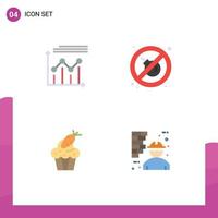 4 Creative Icons Modern Signs and Symbols of analytics cup growth no easter Editable Vector Design Elements