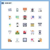 Modern Set of 25 Flat Colors and symbols such as stick memory wireless devices thank you Editable Vector Design Elements