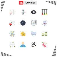 Modern Set of 16 Flat Colors and symbols such as environment sport sketch rings competition Editable Pack of Creative Vector Design Elements