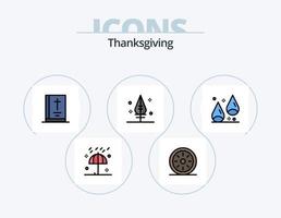 Thanks Giving Line Filled Icon Pack 5 Icon Design. game. thanksgiving. leaf. house. barn vector