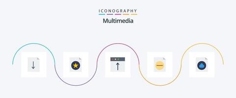 Multimedia Flat 5 Icon Pack Including . file. mac. document. file vector