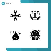 Universal Solid Glyphs Set for Web and Mobile Applications options love user support christmas Editable Vector Design Elements