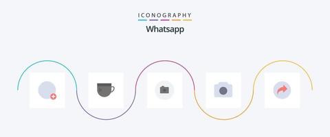 paquete de iconos de whatsapp flat 5 que incluye. ui cámara. bien. básico vector